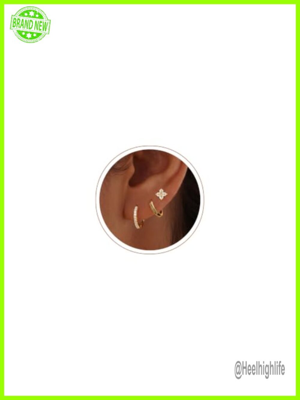 Dainty 14K Gold Plated Hoop Earring Set for Women Hypoallergenic